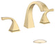 8" Brass Widespread Bathroom Sink Faucet, Brushed Gold