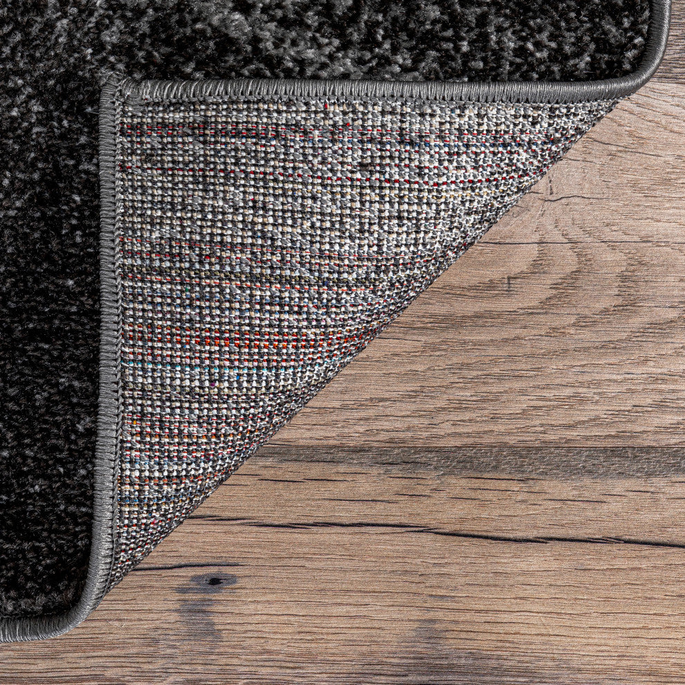 Nuloom Contemporary Ombre Waves Polypropylene Rug, Charcoal 6'7"x9'