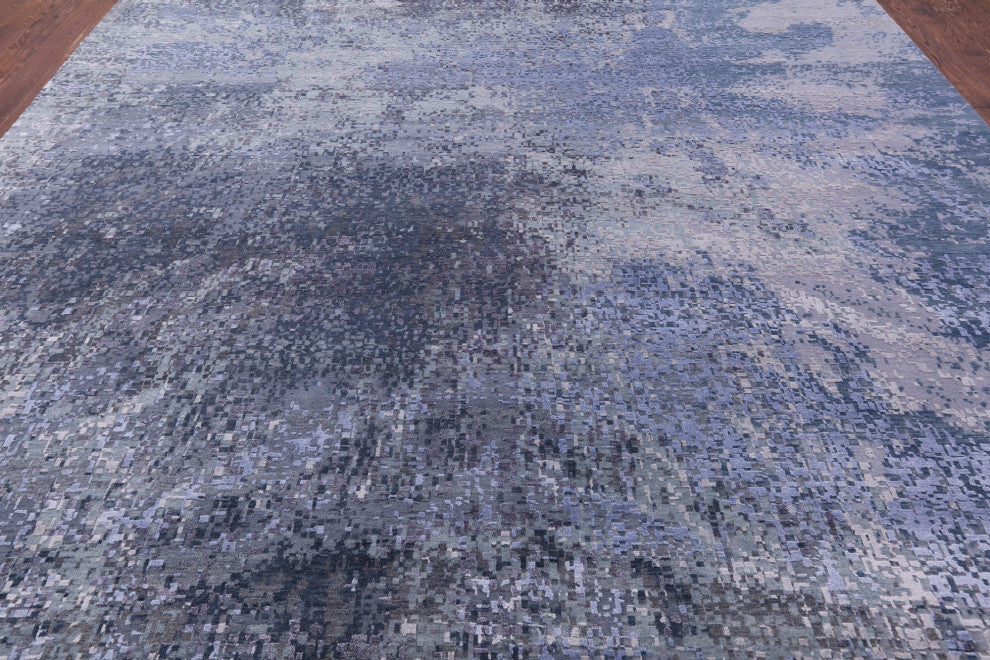 Wool and Silk Abstract Handmade Rug 12' 0" X 14' 11" Q11607