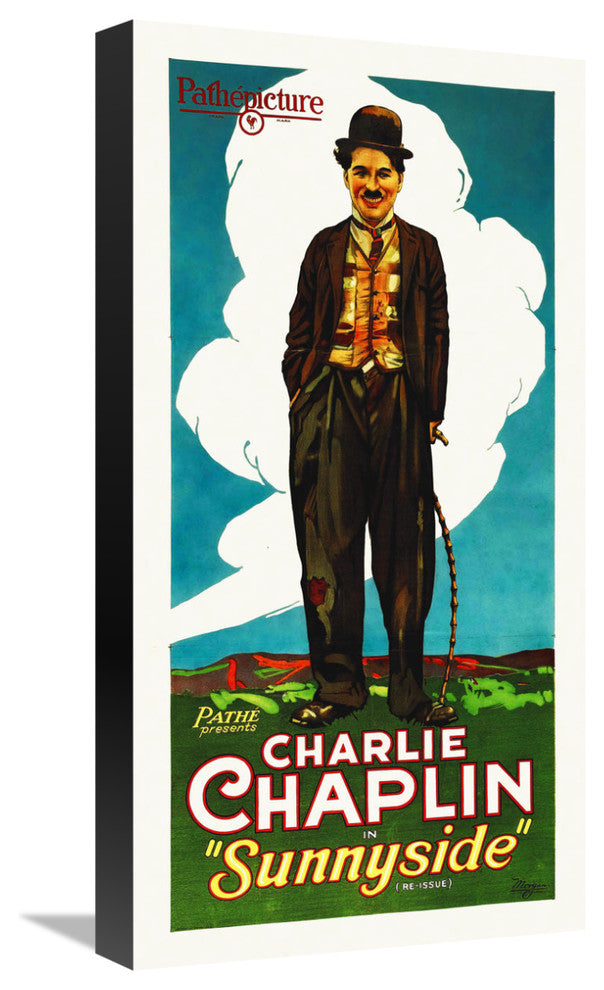 "Charlie Chaplin - Sunnyside, 1915" Canvas by Hollywood Photo Archive, 11x22"