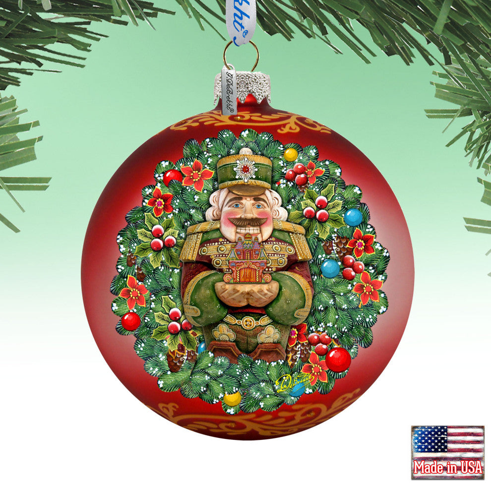 The Gift of Giving a Nutcracker Story Glass Ornament Limited Edition