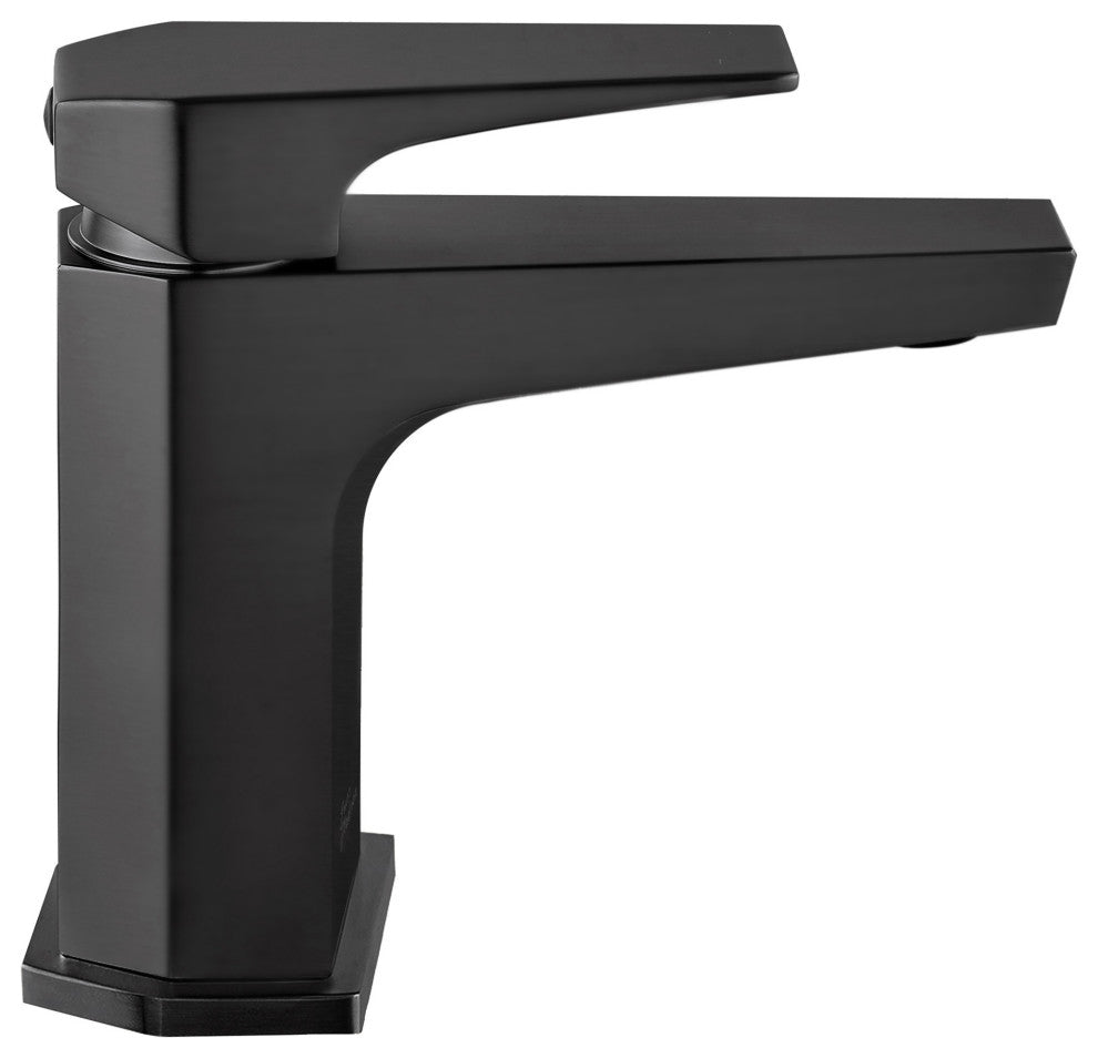 Voltaire Single Hole Single-Handle Bathroom Faucet, Matte Black