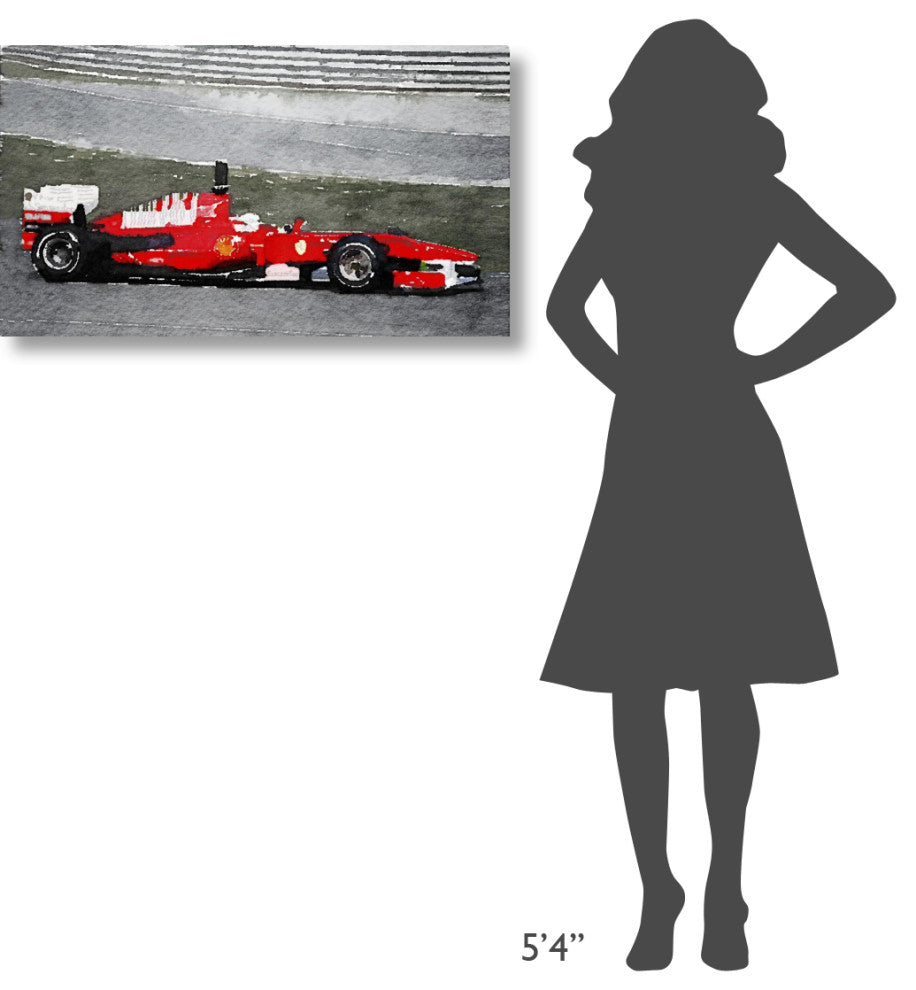 "Ferrari F1 Racing Watercolor" Fine Art Print
