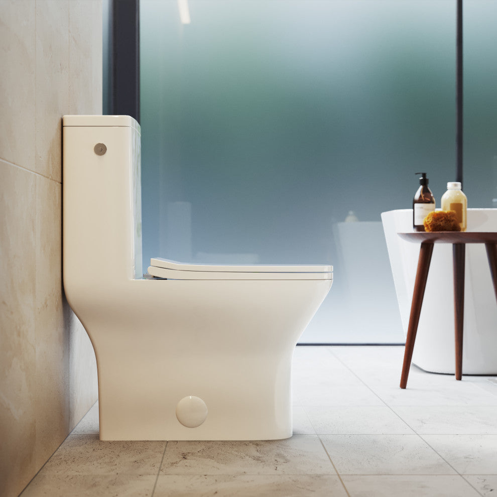 Carre One Piece Square Toilet, Touchless