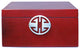 Oriental Round Hardware Red Rectangular Container Box Medium Hcs5516B