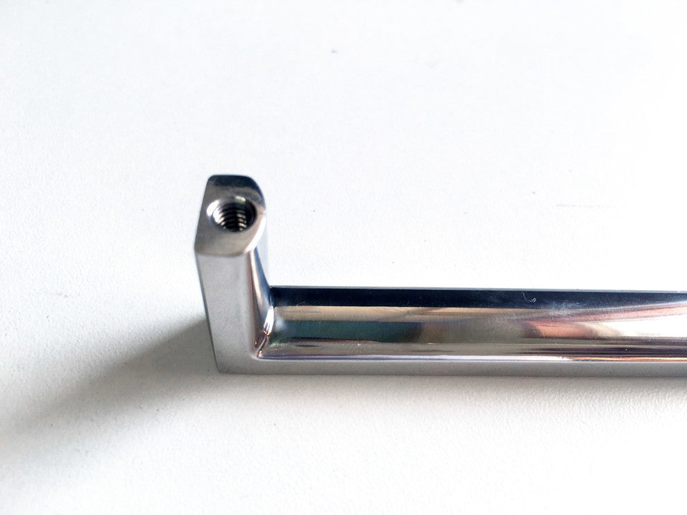 Celeste Slim Pull Cabinet Handle Polished Chrome Solid Stainless Steel, 10"