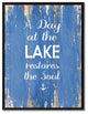 At The Lake Restores The Soul Inspirational, Canvas, Picture Frame, 28"X37"