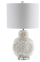Seashell Rosette 24" LED Table Lamp, Cream