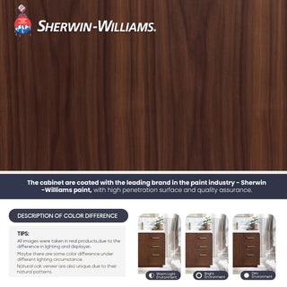 San Bath Vanity with Stone Top, Natural Walnut, 48", Single Vanity, No Mirror