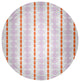 Watercolor Stripe Spring Chenille Rug, Purple-Orange, 5' Round