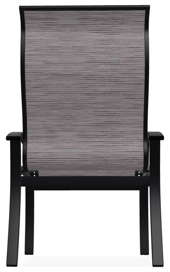 Belle Isle Sling Outdoor Dining Chair, Fossil/Black