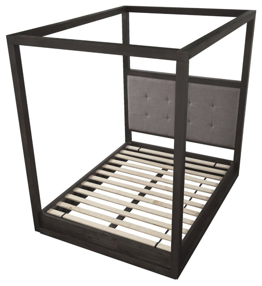 Modus Oxford Queen Canopy Bed in Basalt Grey
