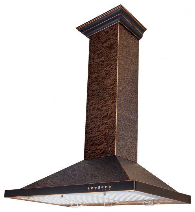 ZLINE 30 in. Designer Series Hand-Hammered Wall Mount Range Hood, 8KBH-30