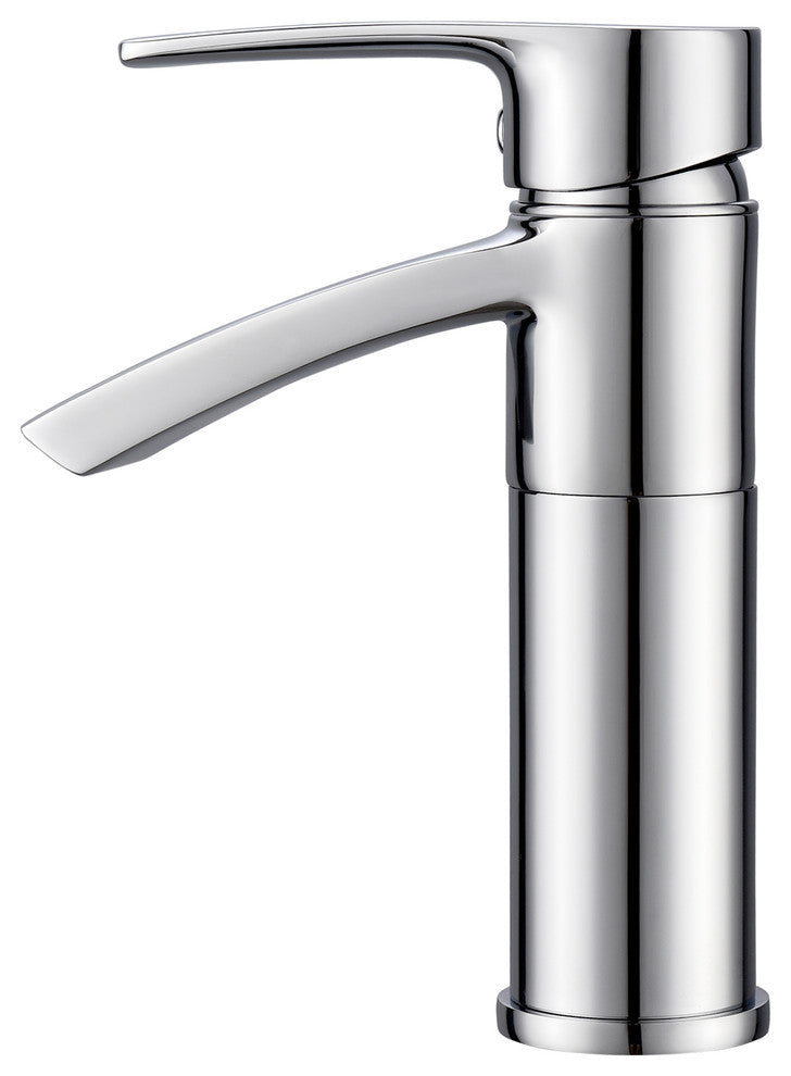 Ariana 7" Single Hole Bathroom Sink Faucet With Swivel Spout, Polished Chrome