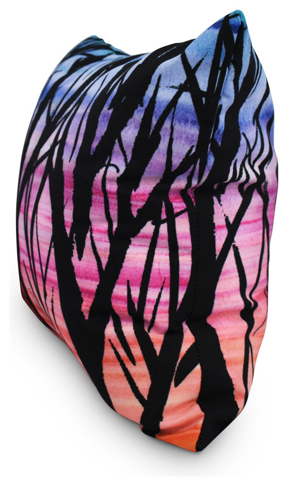 20" Sunset Branches Multi Floral Print Decorative Throw Pillow