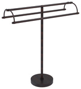 Free Standing Double Arm Towel Holder, Venetian Bronze