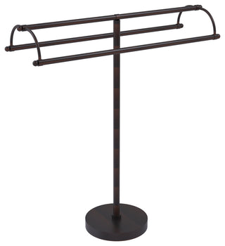 Free Standing Double Arm Towel Holder, Venetian Bronze