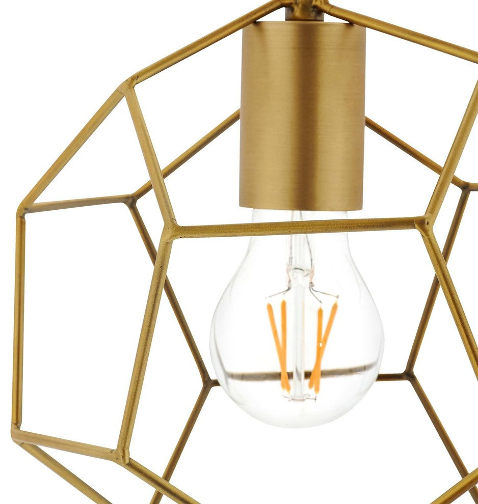 Pique Rose Gold Metal Ceiling Fixture