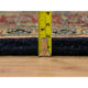 Grease Black Herrita Design 250 KPSI Wool Hand Knotted Oriental Rug, 4'1"x6'3"