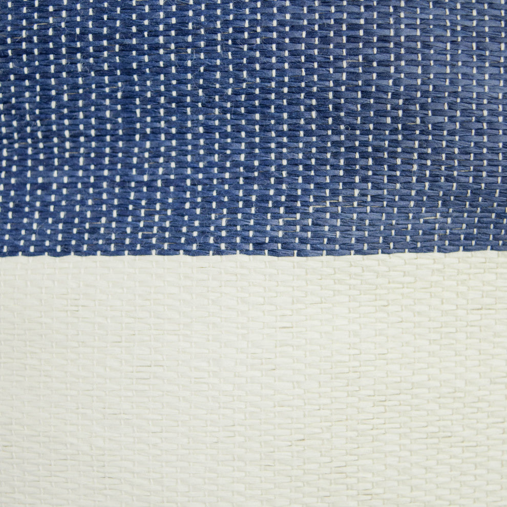 Paper Bin Stripe Nautical Blue Round Large 20x15"x15"