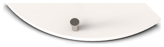 Boundless Shelving Solutions 6 inch Corner Shelf Ivory Bathroom Shower, Brushed Nickel Hook