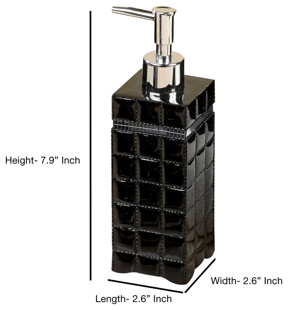 nu steel Giraffe Black Bath Collection-Black Resin, 4-Piece Set