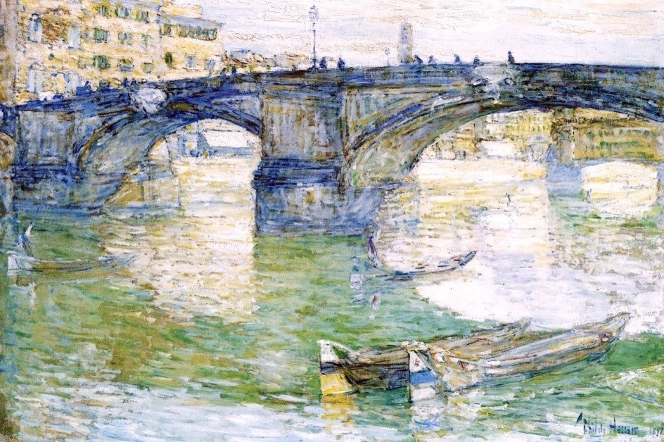 Frederick Childe Hassam Ponte Santa Trinita, 18"x27" Wall Decal