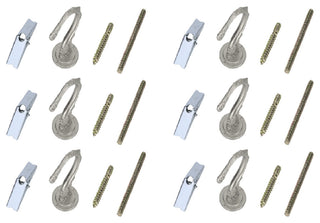 Aspen Creative 21401-6 2.5" Large Swag Hook, Brushed Pewter, 6-Pack