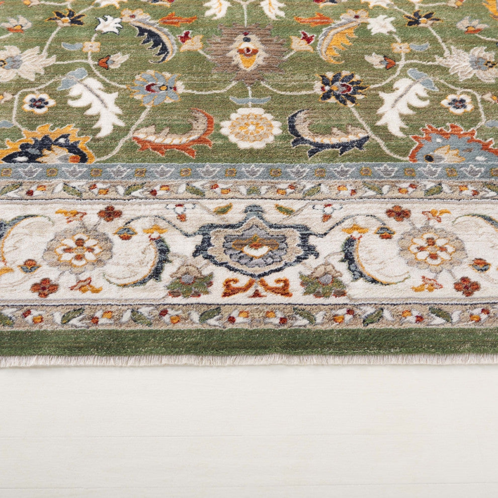 Lauren Ralph Lauren Collection Alford LRL1107 Rug, Green/Ivory, 9'x13'