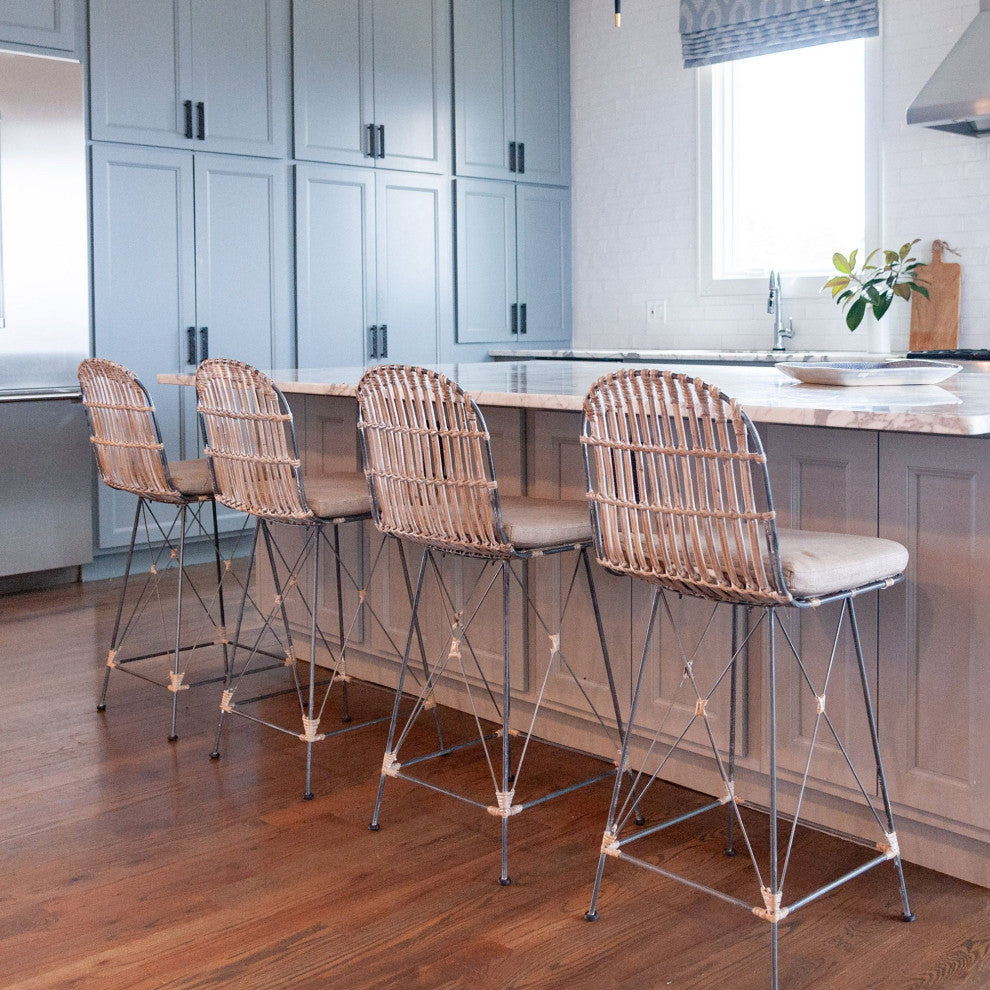 East at Main Dover Rattan Barstool (Set of 2)