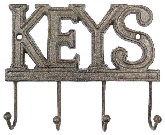 Cast Iron Keys Hooks 8"