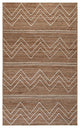 5' x 8' Troyes Natural and Ivory Chevron Braided Area Rug