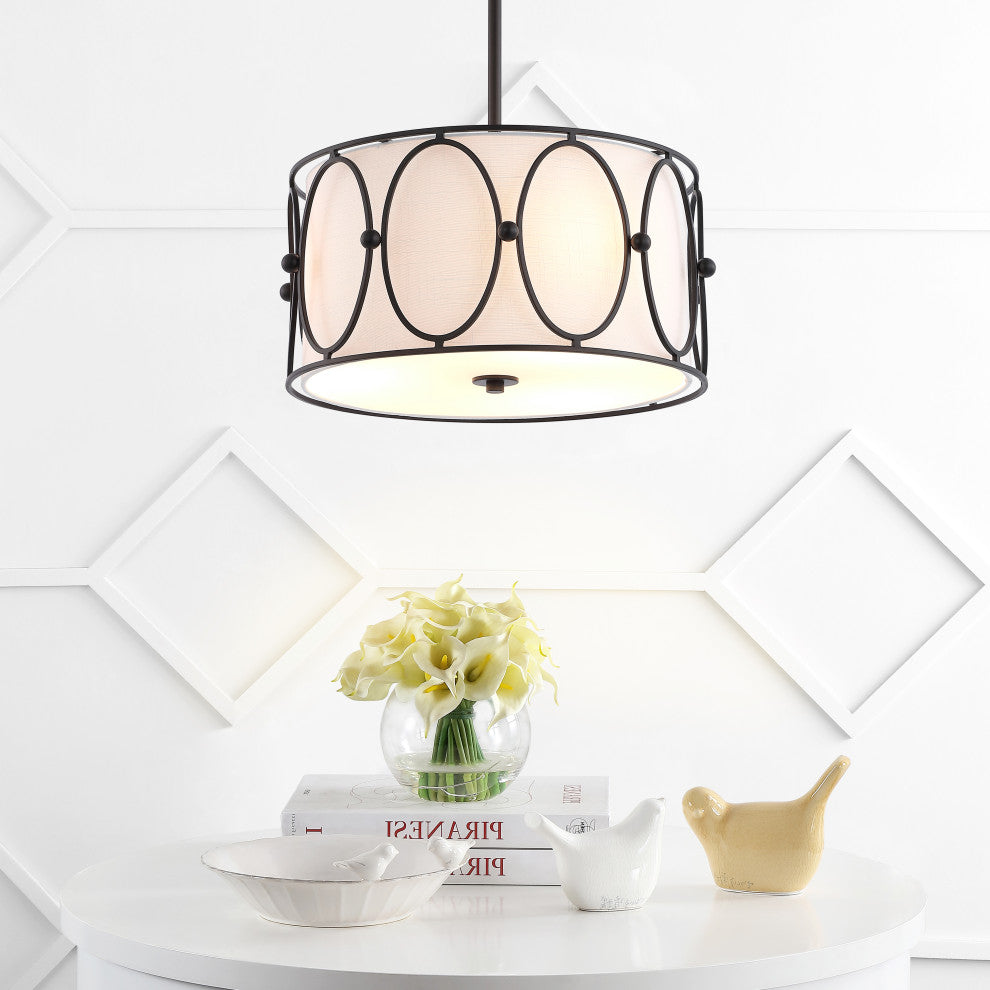 Violetta Metal LED Pendant, 3-Light