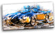"Blue and Orange Roadster" Canvas Painting