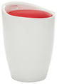 vidaXL Stool Ottoman Foot Rest Office Footstool White and Red Faux Leather