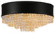 Medina 7 Light Drum Shade Flush Mount With Black Finish