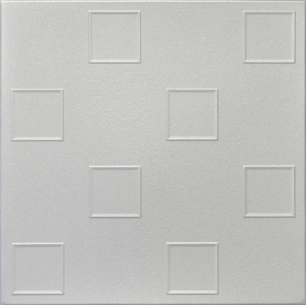 19.6"x19.6" Styrofoam Glue Up Ceiling Tiles R4 Platinum