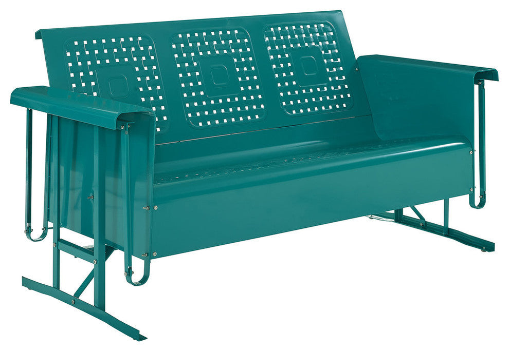 Bates Metal Sofa Glider, Turquoise