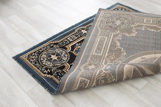 Allstar Western Area Rug Texas Star design, Blue, 5x7