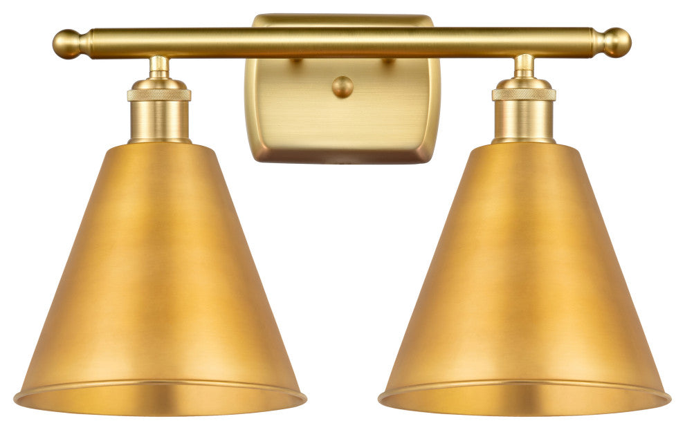 Ballston Cone Bath Vanity Light, Satin Gold, Satin Gold