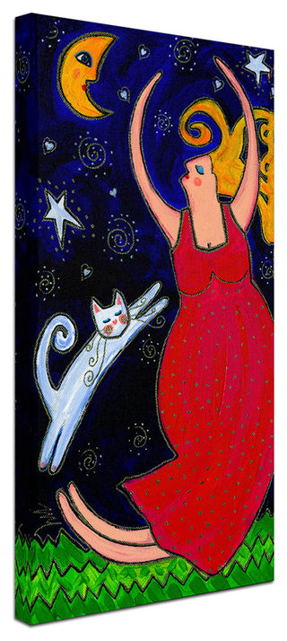 Wyanne 'Big Diva Moonlight Goddess Dancing' Canvas Art, 19"x10"