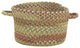 Manchester Braided Basket, Sage Red Hues, 20"x20"x12"