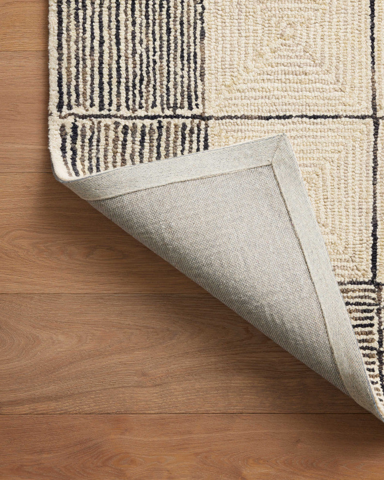 Chris Loves Julia x Loloi Francis Cream / Black 7'-9" x 9'-9" Area Rug