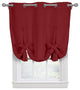 Ava Blackout Curtains Grommet Tie Up Shade, Red, 46"x63"