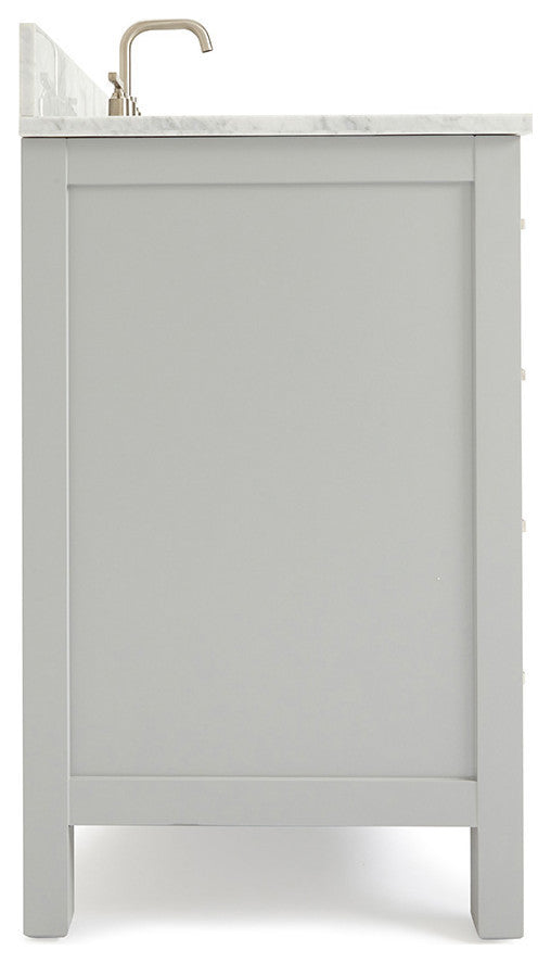 ARIEL Cambridge 43" Rectangle Sink Bath Vanity Carrara Marble