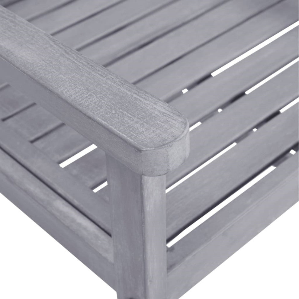 Vidaxl Director's Chairs 4-Piece Solid Acacia Wood Gray