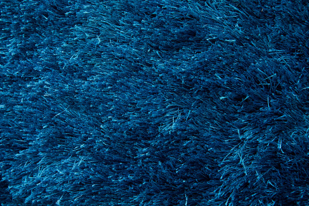 Weave & Wander Melba Plush Shag Rug, Teal, 4'9"x7'6"