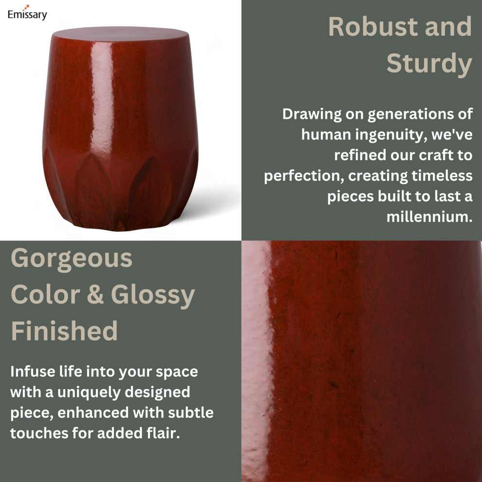 Tropical Red Calyx Stool