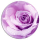 Purple Wet Rose Background, Flowers Round Wall Art, 36"