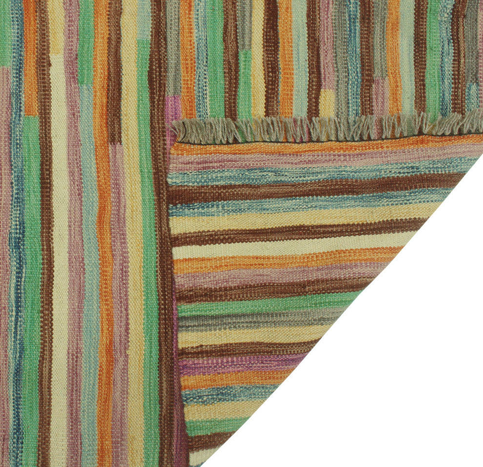 Winchester Kilim Anwaar Charcoal/Beige Rug, 4'10x6'6